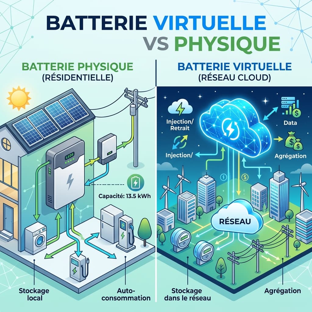 Batterie Virtuelle vs Batterie Physique : Le Guide Complet (2026)