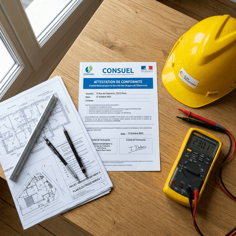 Attestation Consuel obligatoire de conformité électrique