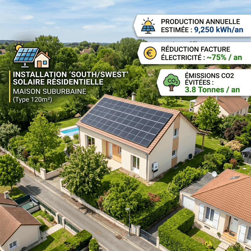 Toiture équipée de panneaux solaires performants 2026