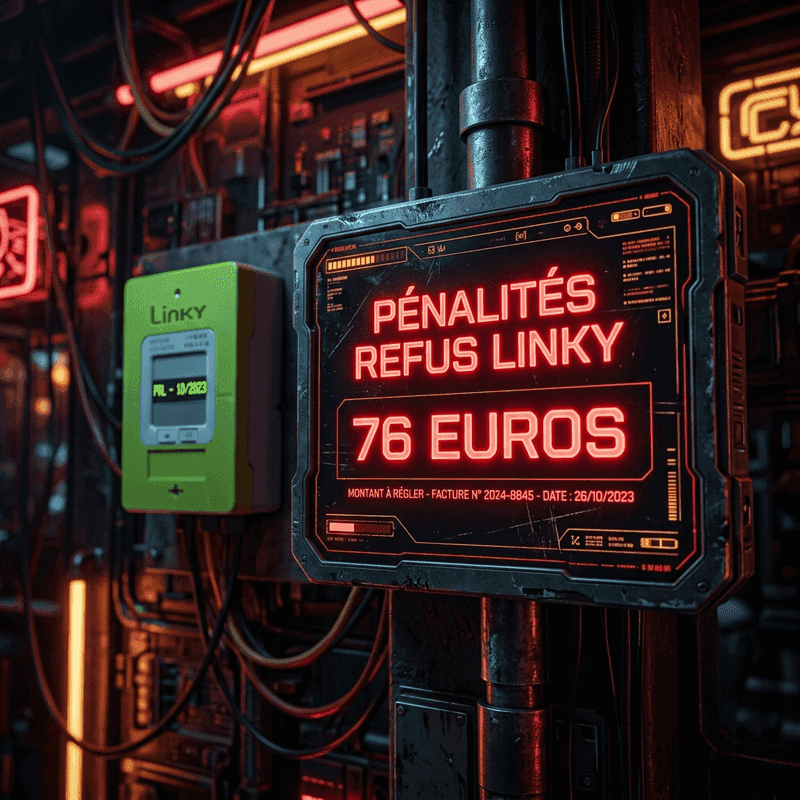 Montant des pénalités financières annuelles appliquées par Enedis pour le refus du compteur Linky